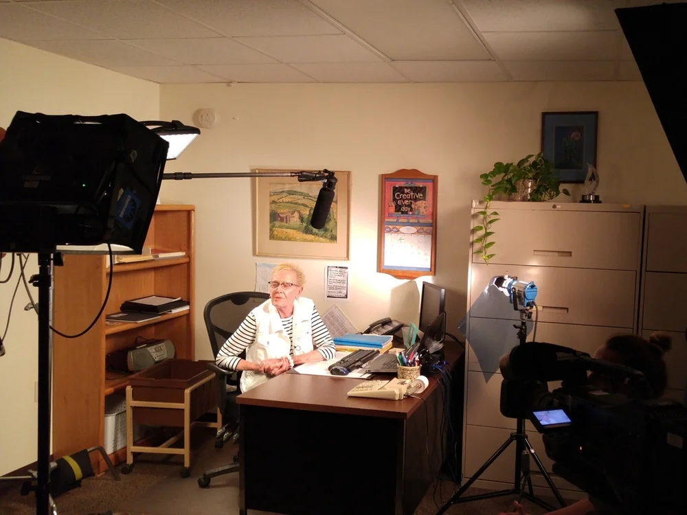 Kathleen Bentley, Executive Director of the PCLC, about to be interviewed.