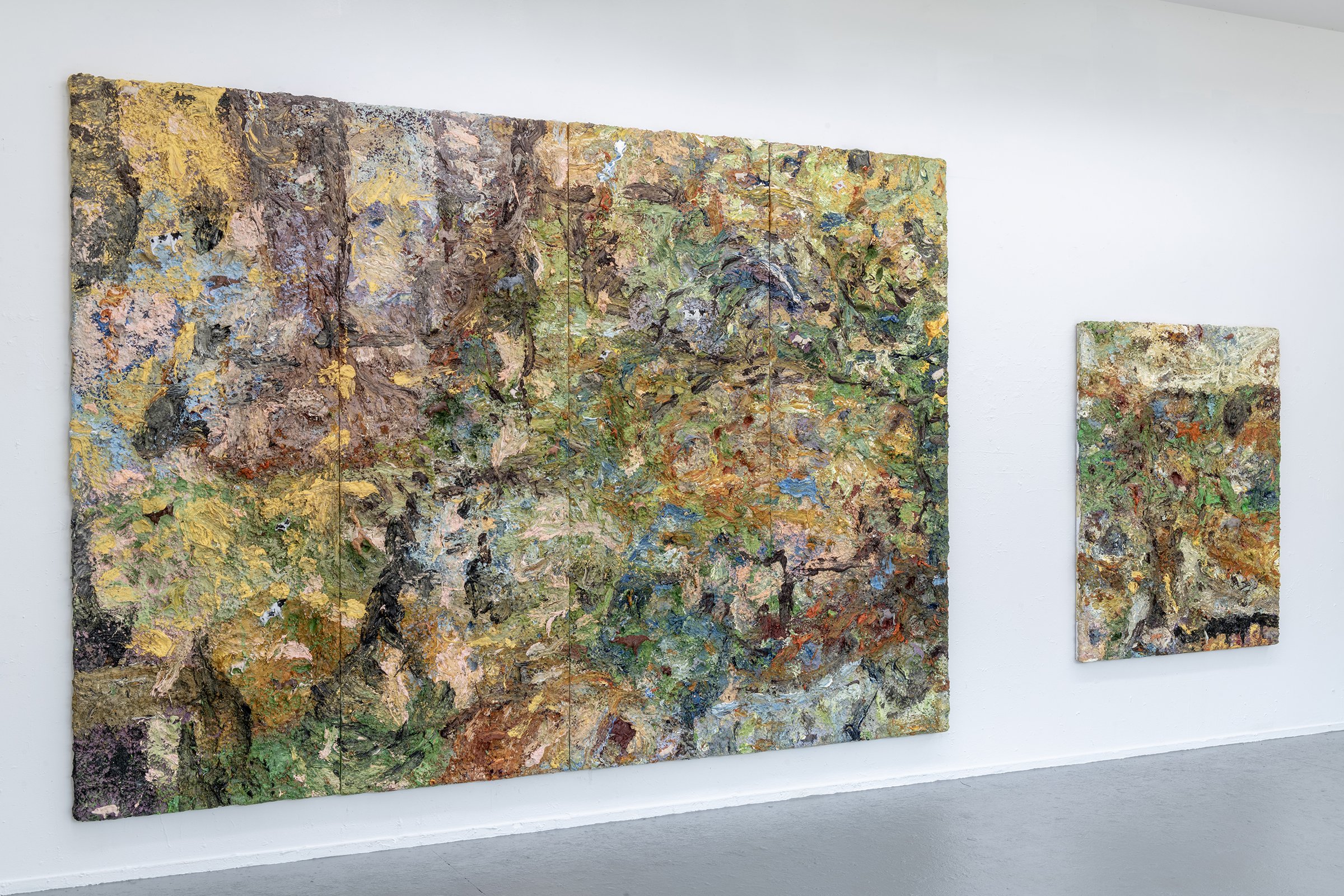  installation view:   Swann’s Way (left)  Don’t Say That You Love Me (right) 