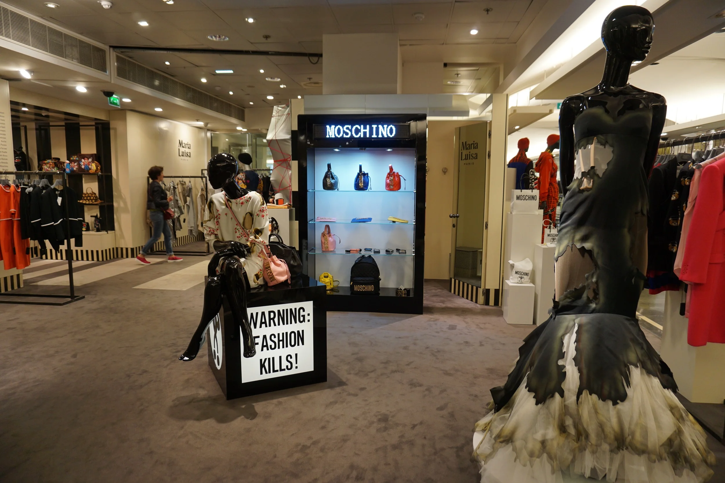 Moschino, Margiela, and Yves Solomon Army at Printemps Haussmann