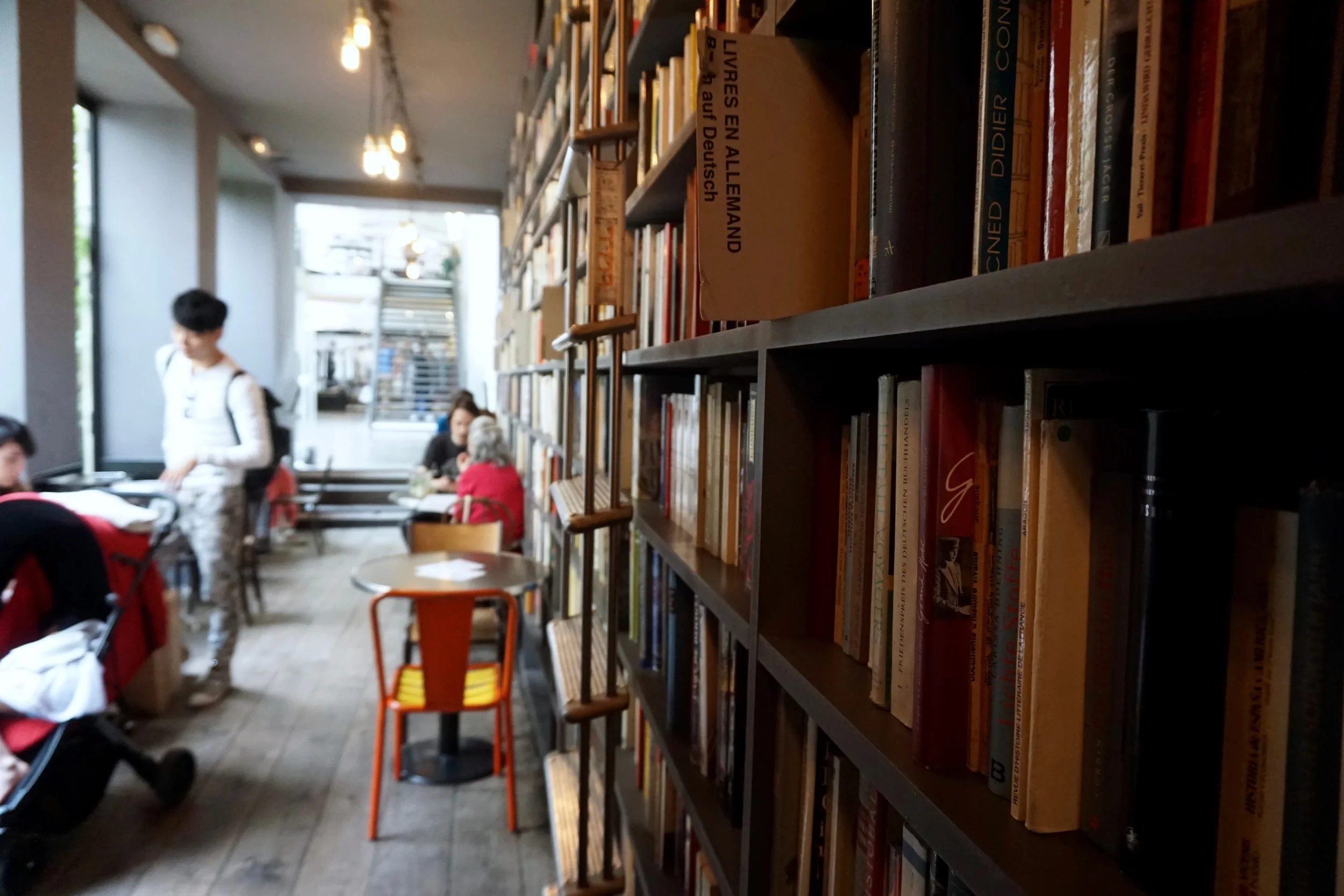Used Book Cafe entrance to Merci Concept Store in Le Marais.