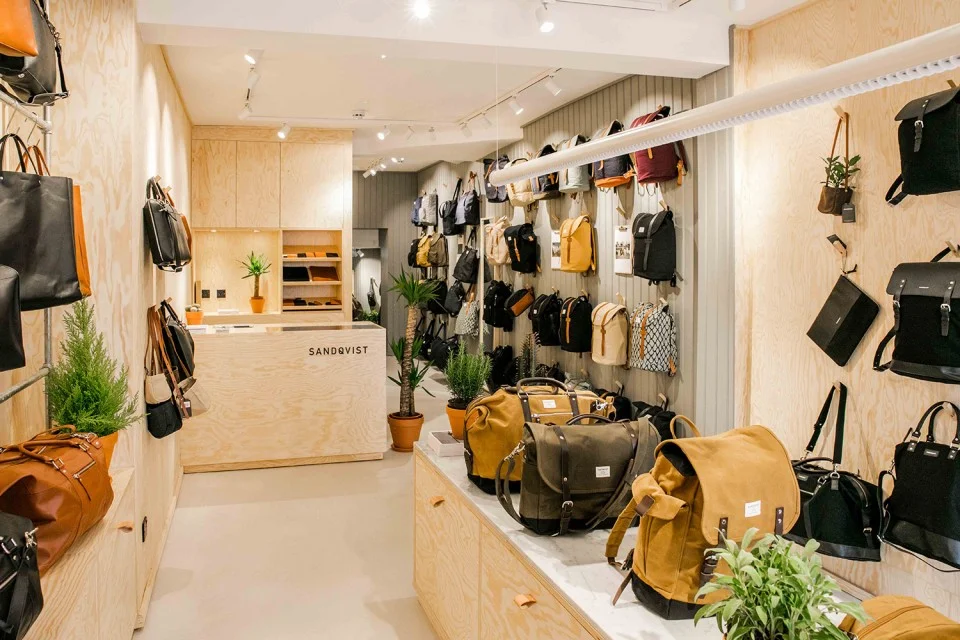 Sandqvist's flagship store in London. Photo: Highsnobiety .