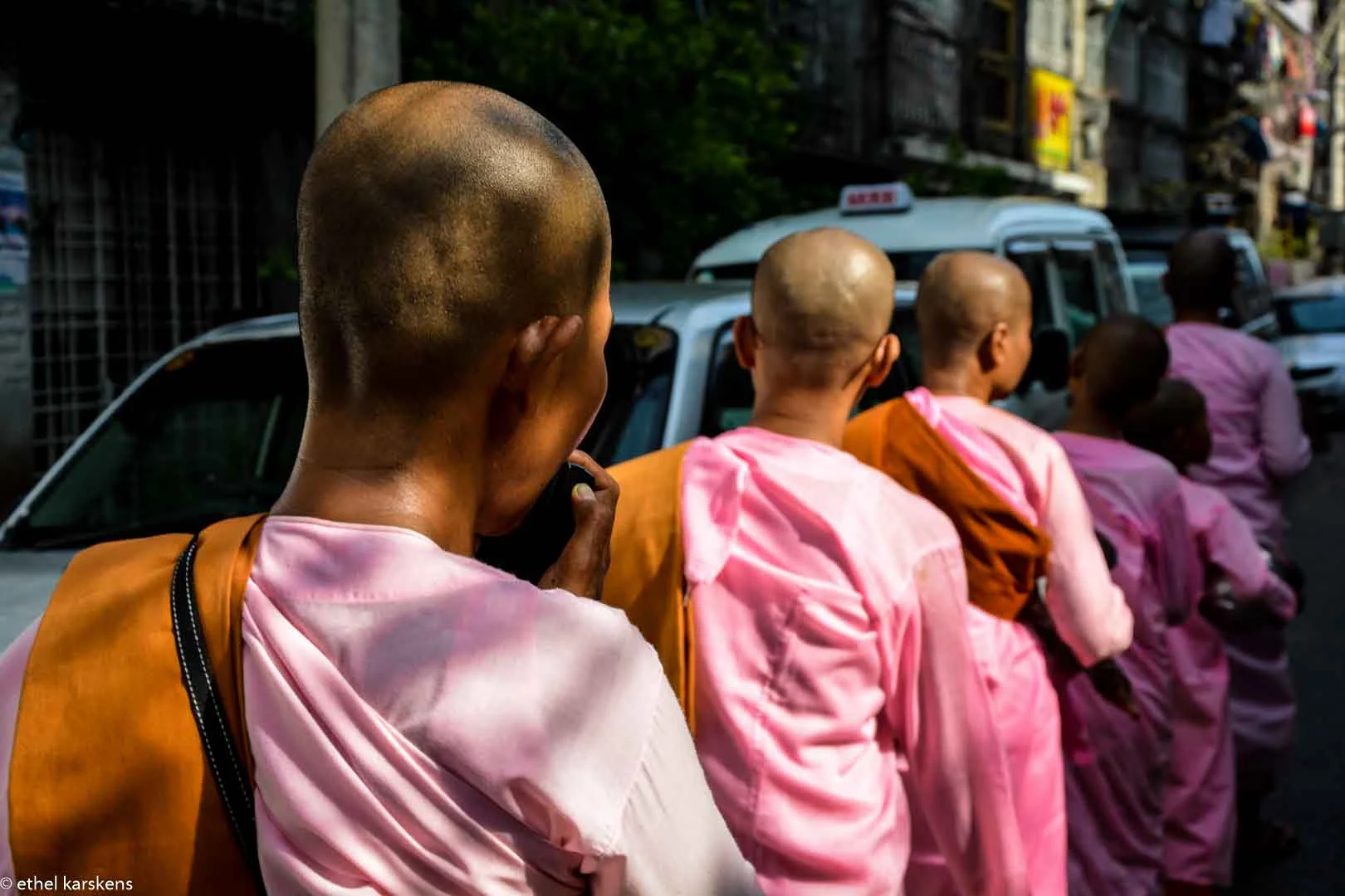 Women doing the alms