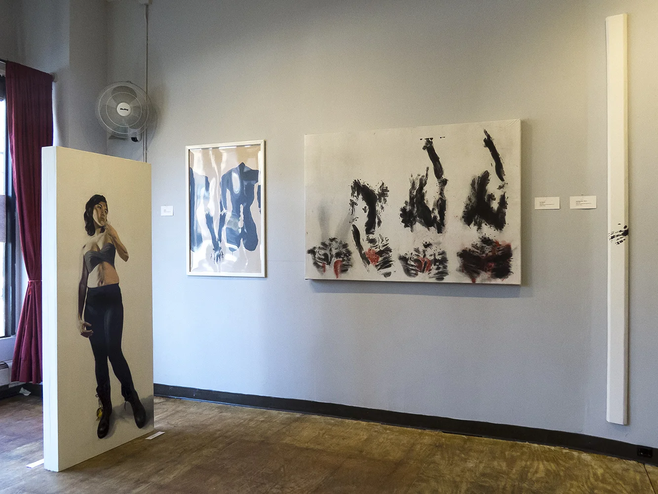 Installation view at Shoestring Press