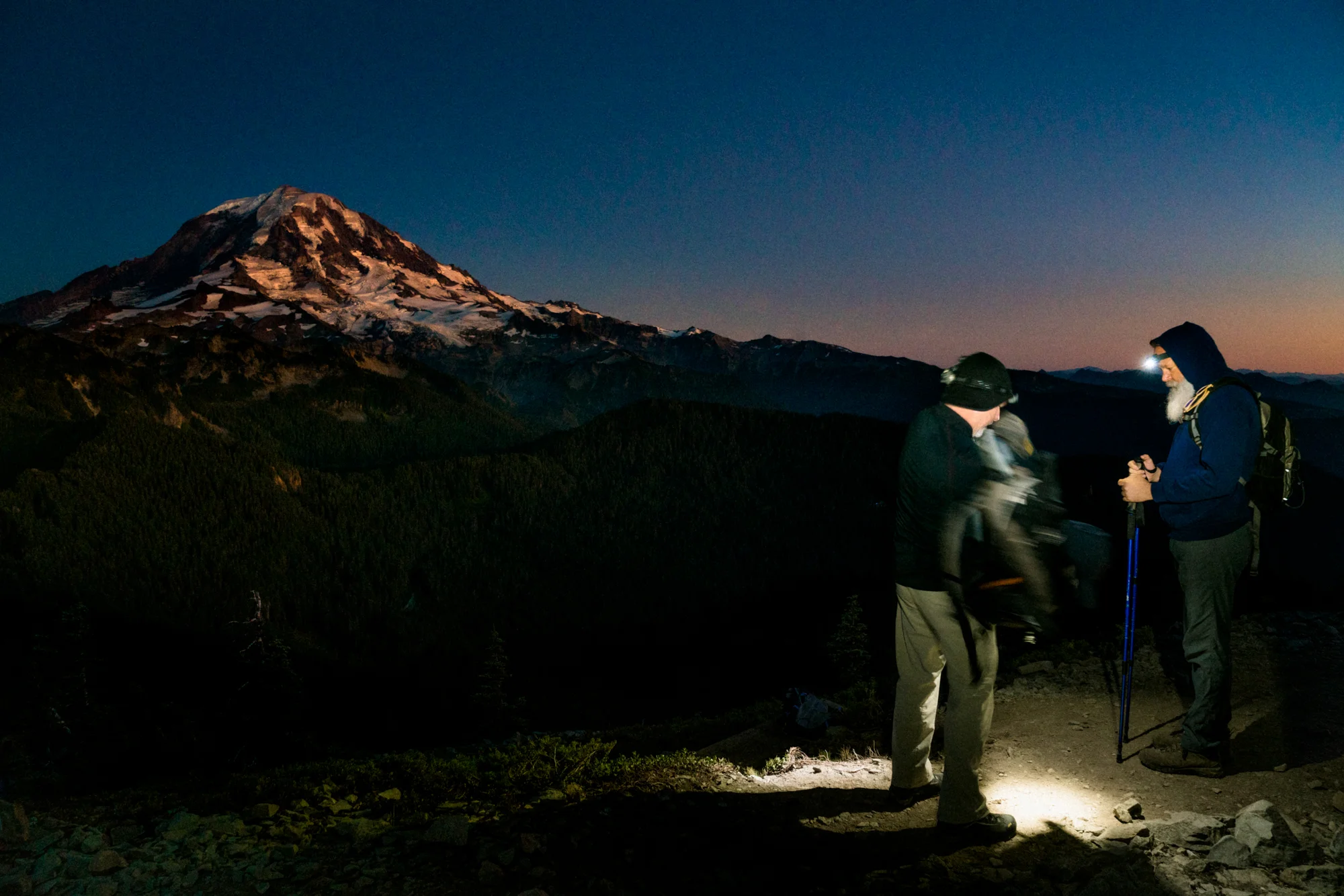 A Mt. Rainier Sunset from Tolmie Peak Fire Lookout — Anthony Allison