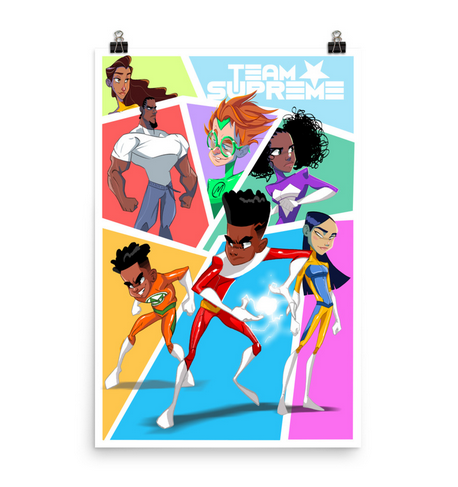 24x36 Team Supreme Poster On Premium Luster Photo Paper — Leonard Studios 24x36 Team Supreme Poster On Premium Luster Photo Paper — Leonard Studios