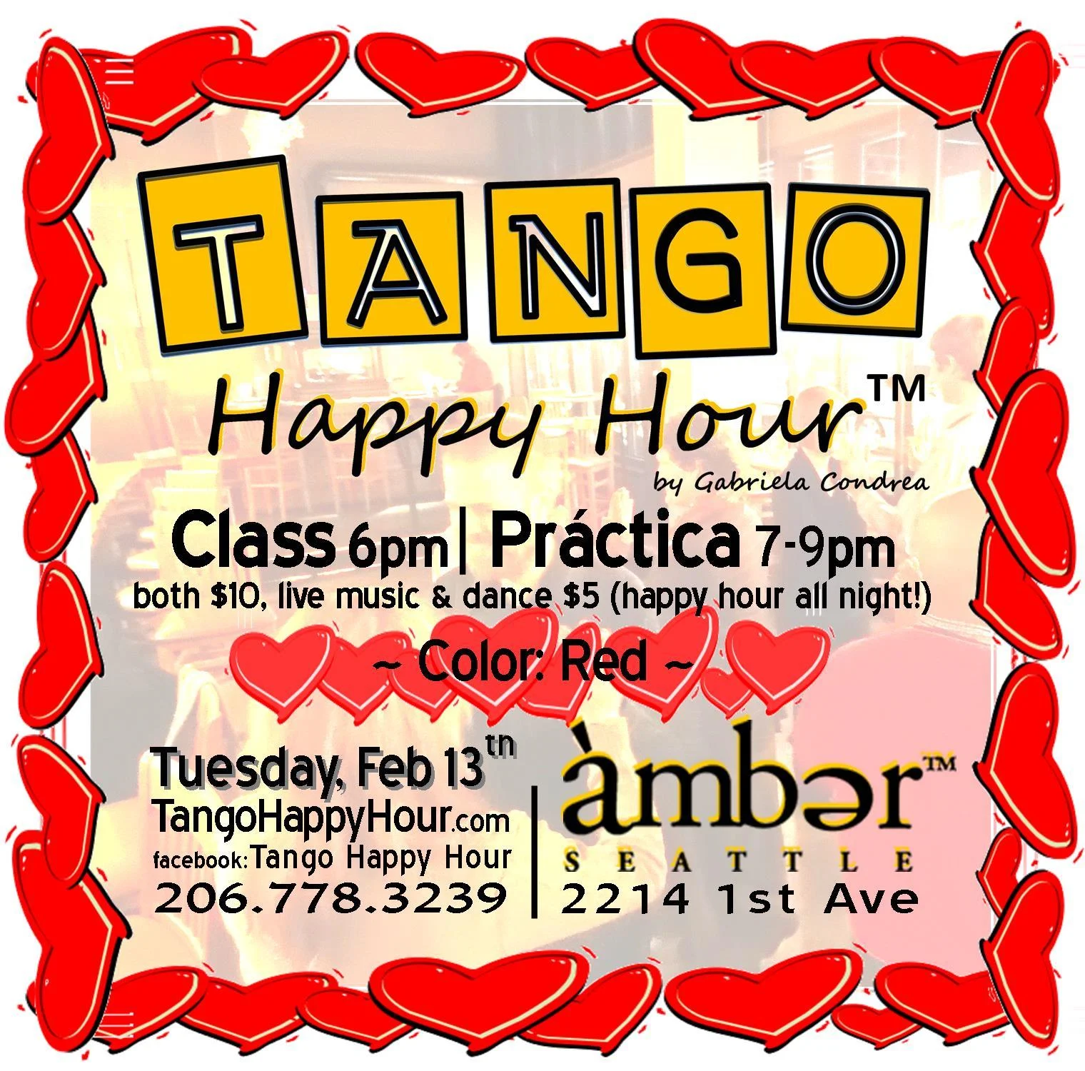 *RED EDITION* TangoHappyHour w/ live music!