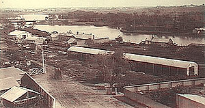 View from Adelaide over the River Torrens c1880.