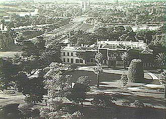 Park Lands looking north over Government House c1936.