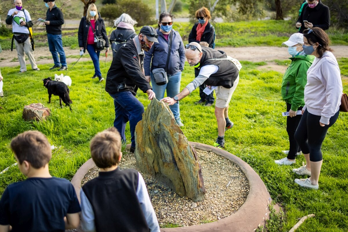 The fire sculpture on the Wirrarninthi Environmental trail. Pic: James Elsby