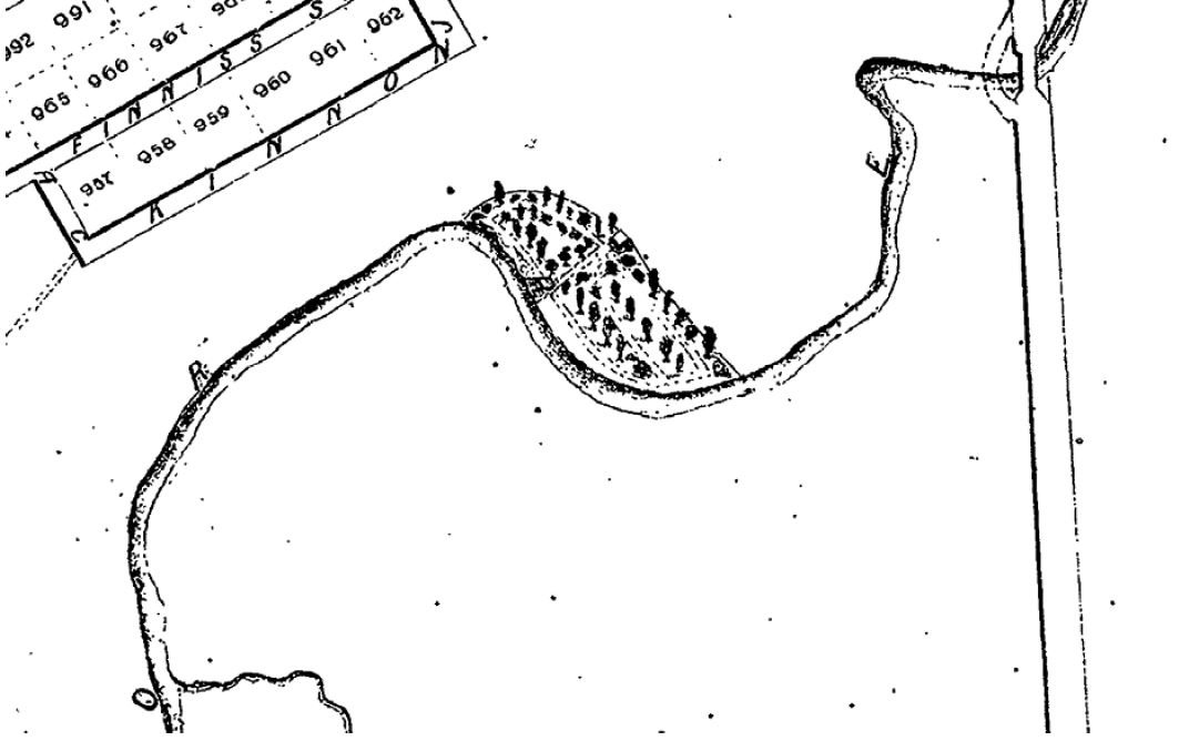 1865 Plan showing former Botanic Garden site 