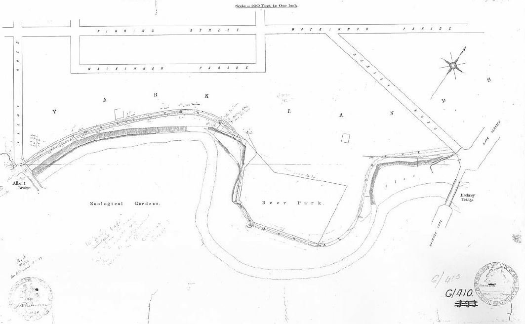 1923 map showing fenced location of proposed Deer Park