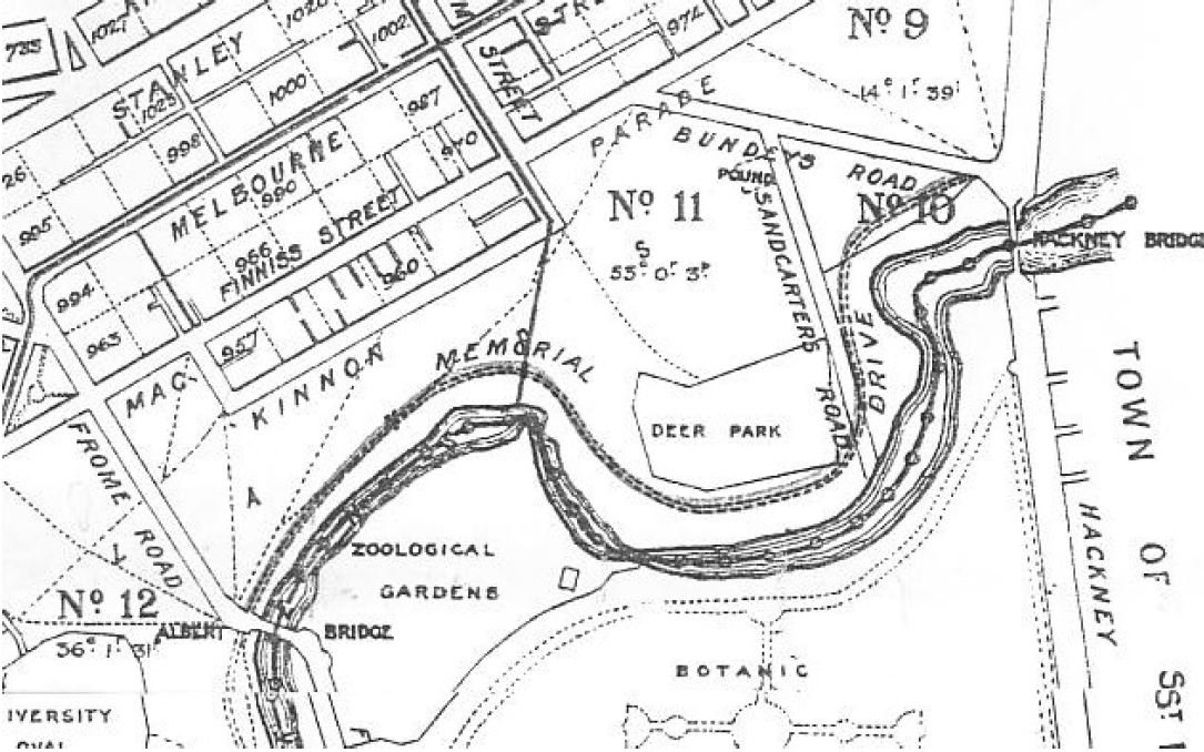 1927 map showing location of fenced Deer Park