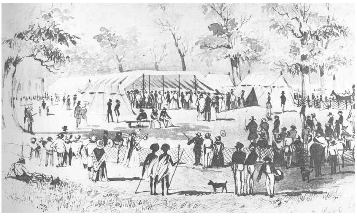 The first Royal Adelaide Show, 1844 on Frome Park