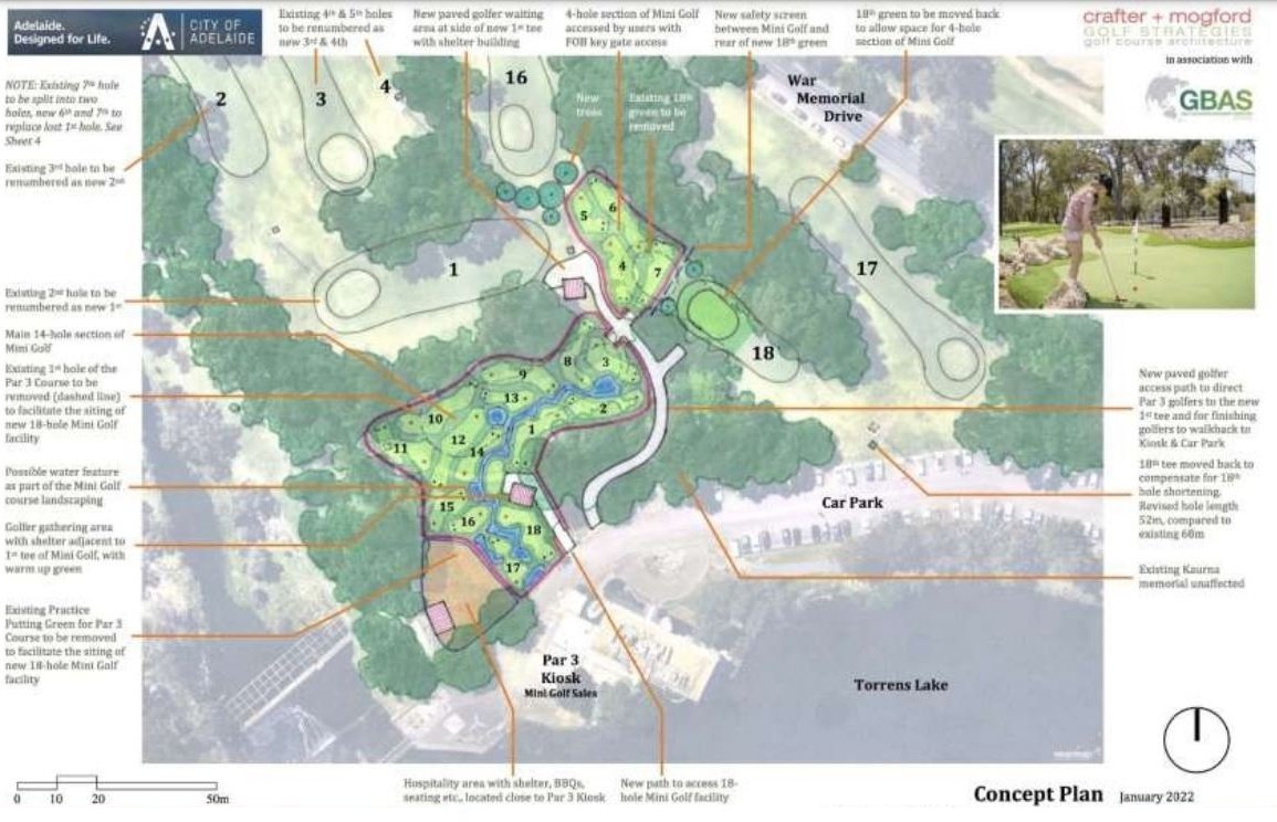 Layout of the proposed mini-golf course