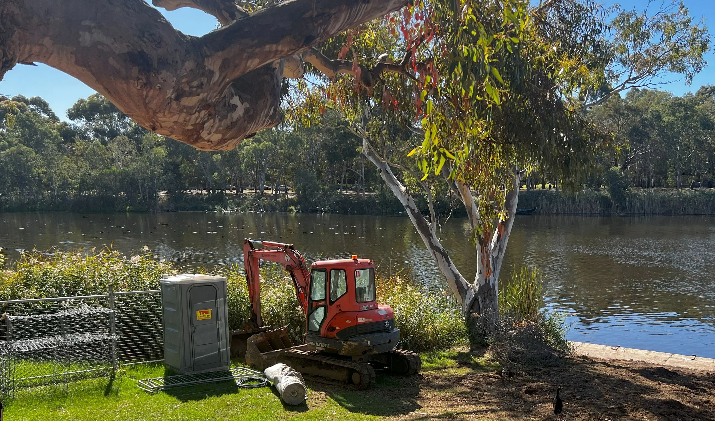 Work in progress at Helen Mayo Park, 10 May 2025
