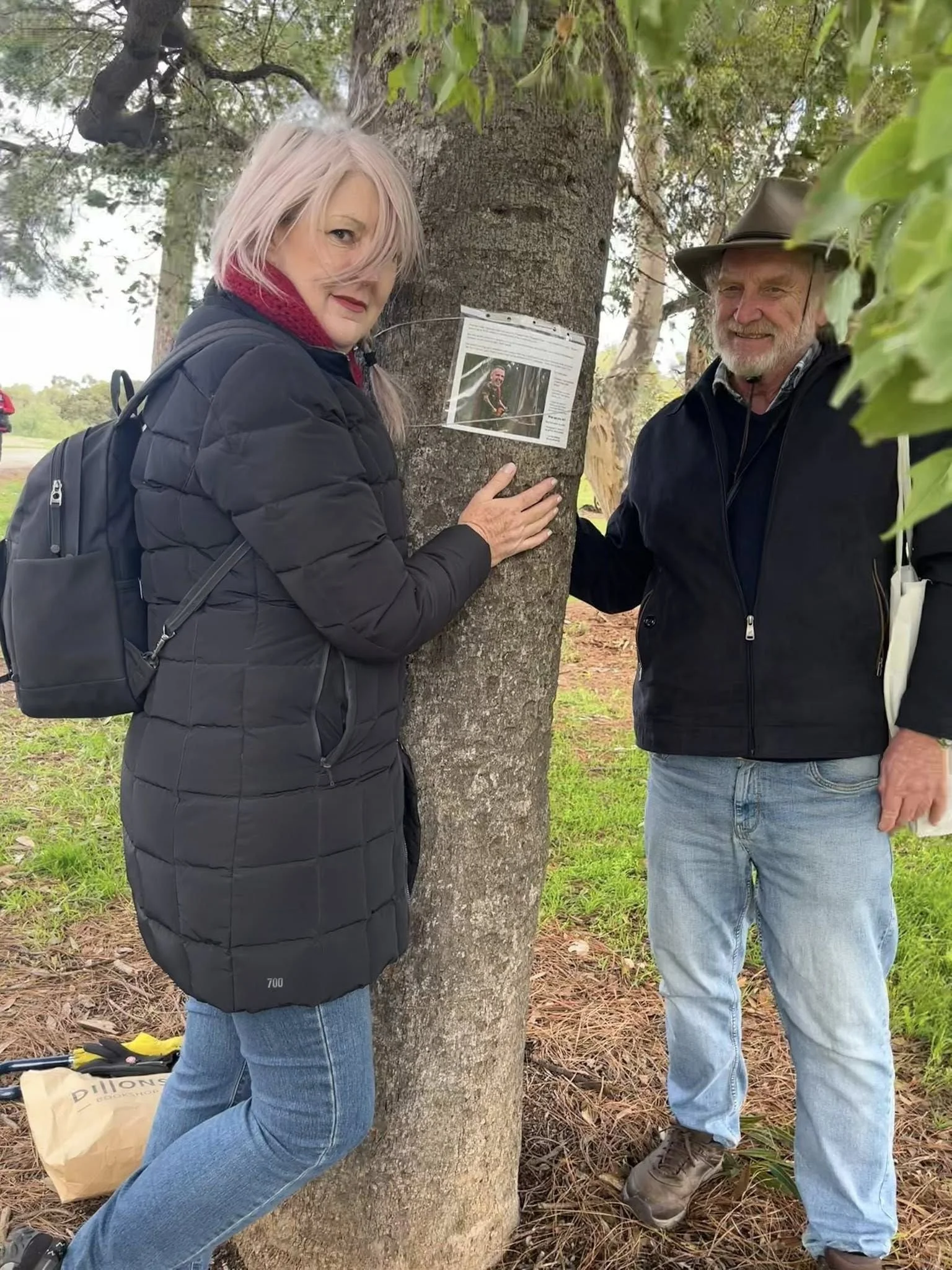 Jo, Victoria, Sandy & Ray with Kurrajong trees