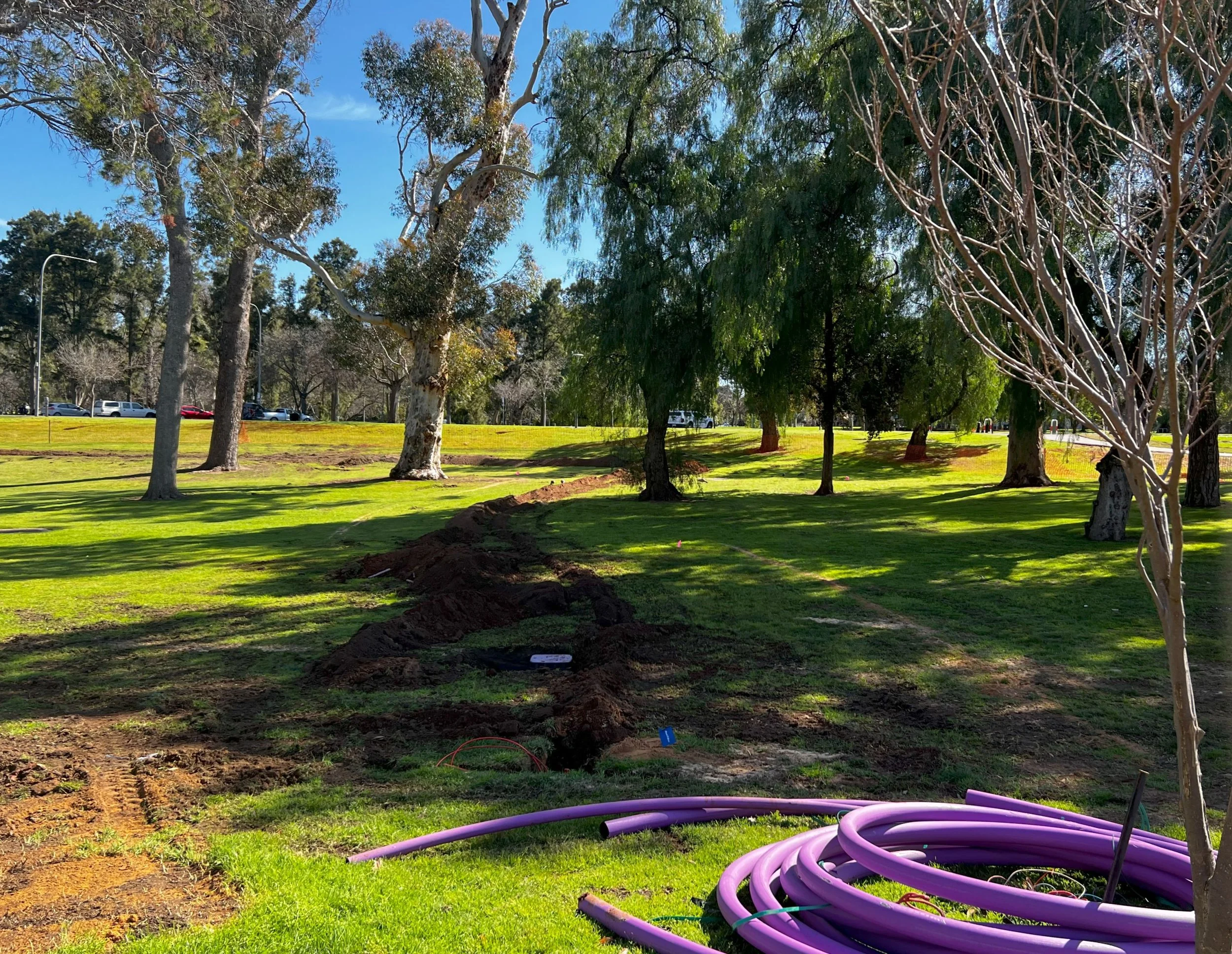 Irrigation and turf renewal works nearing completion, 13 September 2025