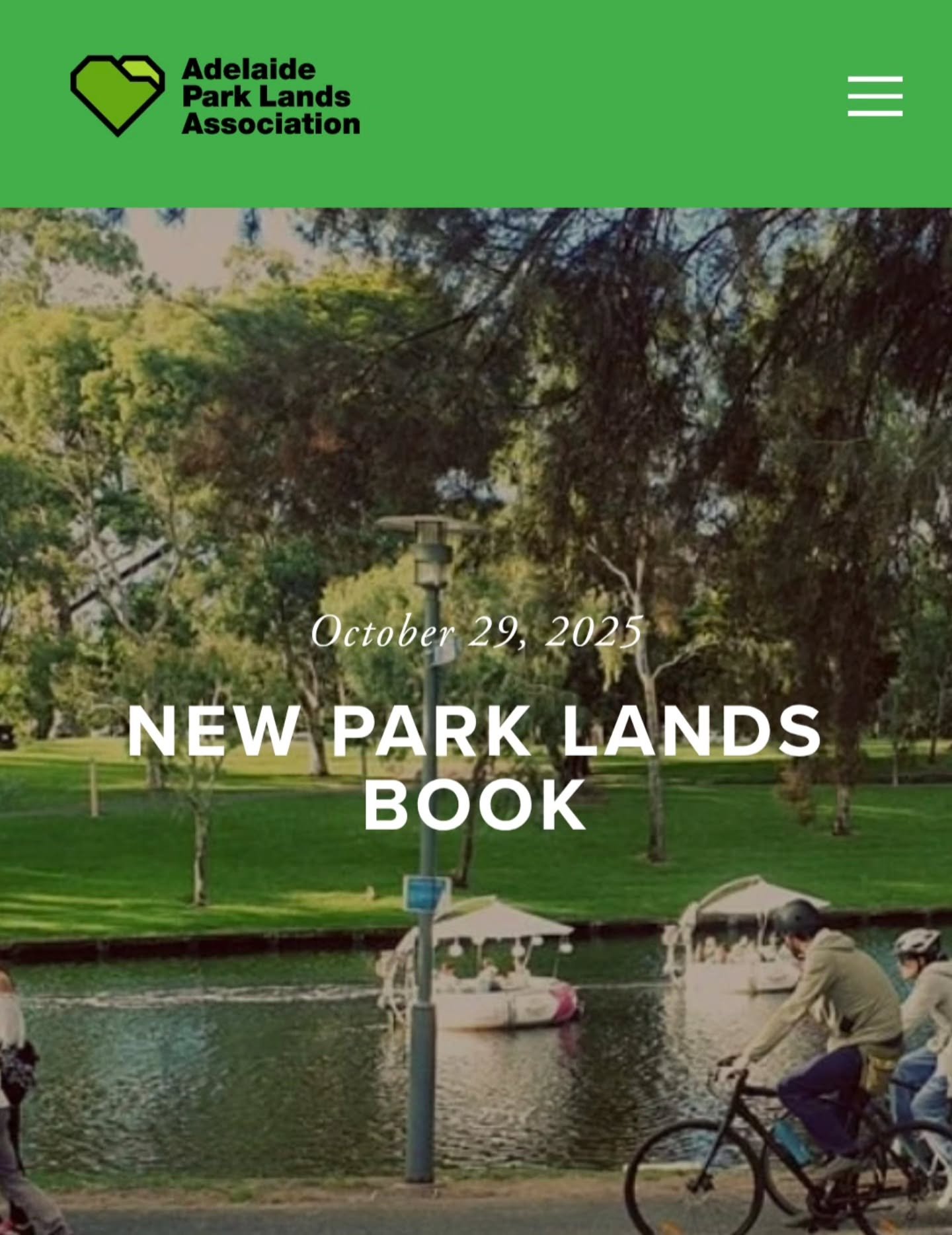 History enthusiast Graham Smith has joined an elite group - becoming only the fourth person to publish a book about your #adelaideparklands.  Part proceeds from the sale of &ldquo;Adelaide Park Lands &ndash; History Perspective&rdquo;  will go to the