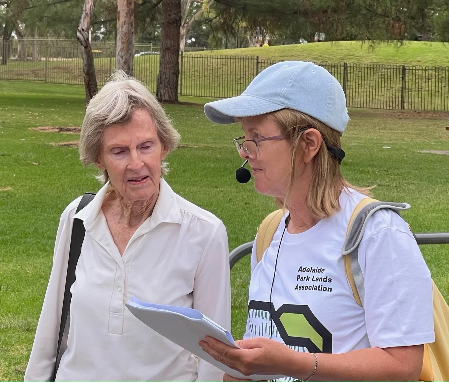 Our two-hour Guided Walk this Sunday through Park 2 and Park 1 North includes the only part of your Adelaide Park Lands named for a living South Australian: Olympic swimmer, Denise Norton-Wangel, seen here with her daughter, former APA Deputy Preside