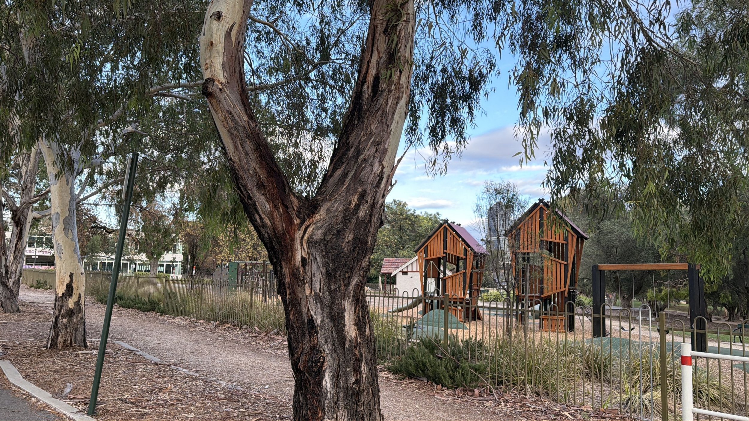 Site #4 - Glover playground corner, on the motorcycle race route