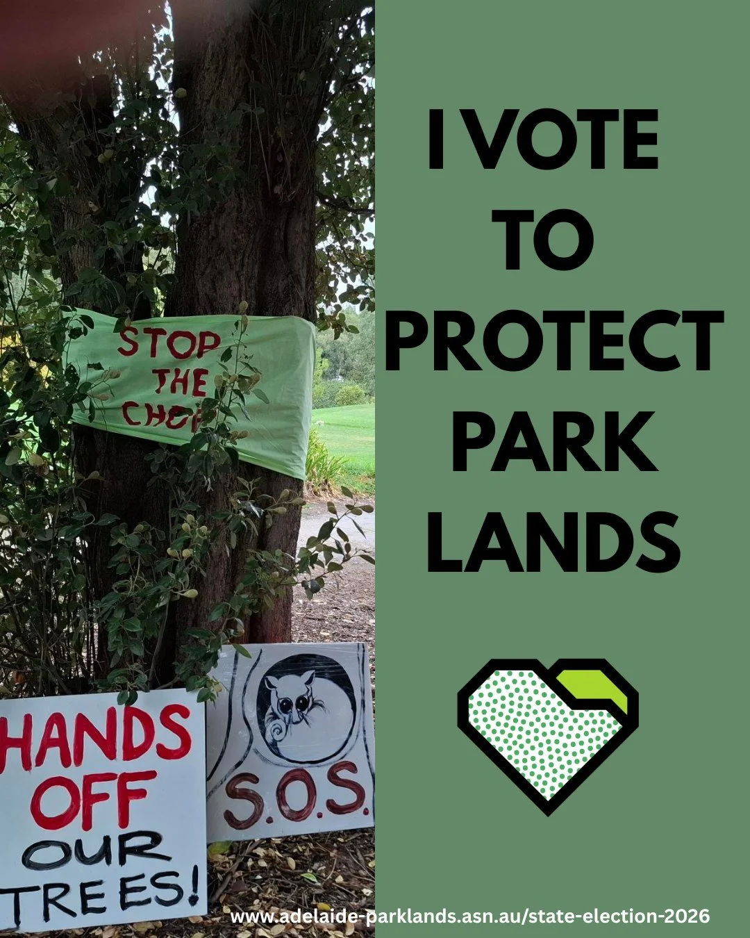 PROTECT: Vote for your Park Lands

Visit the Adelaide Park Lands Association web page to see the recommendations on how to vote to protect the your Park Lands. 

www.adelaide-parklands.asn.au/state-election-2026

Or, use the LINK IN THE BIO. 

#Prote