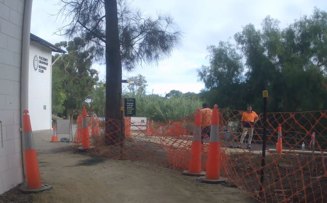 The work site on 12 March 2026