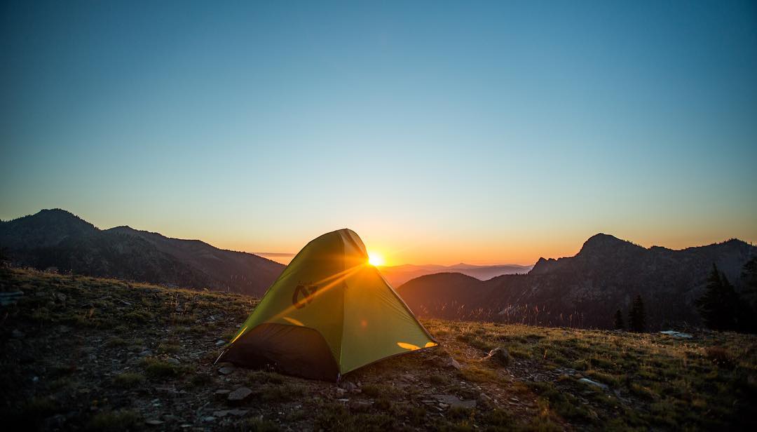 Wild Bill's (and temporarily my) tent looking mighty fine in the sunlight. The tent is a Nemo Hornet 1 person, It's a tight squeeze but a vast improvement on the tarp-tent I used on the PCT.