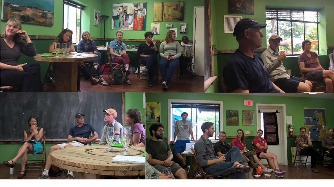 Photos from a meeting on transportation initiatives hosted by Climate Smart Missoula