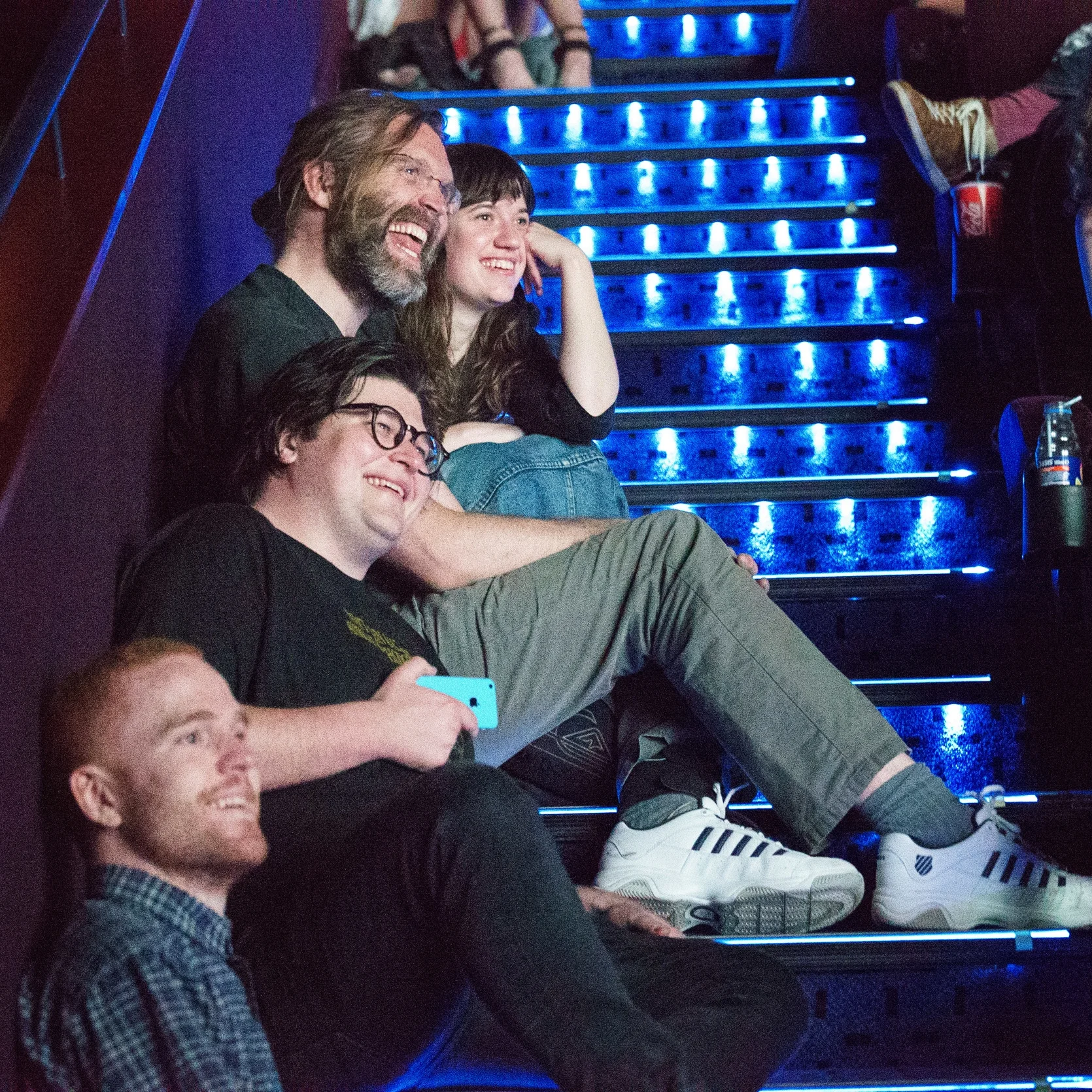 freddy syborn and team enjoying their bonkers simon cowell parody. we all did