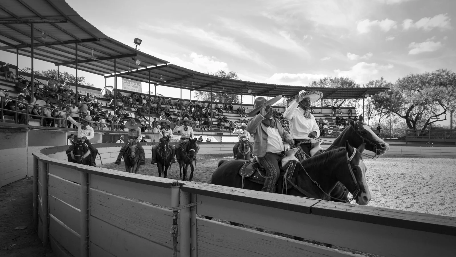 The charros make their formal entry.
