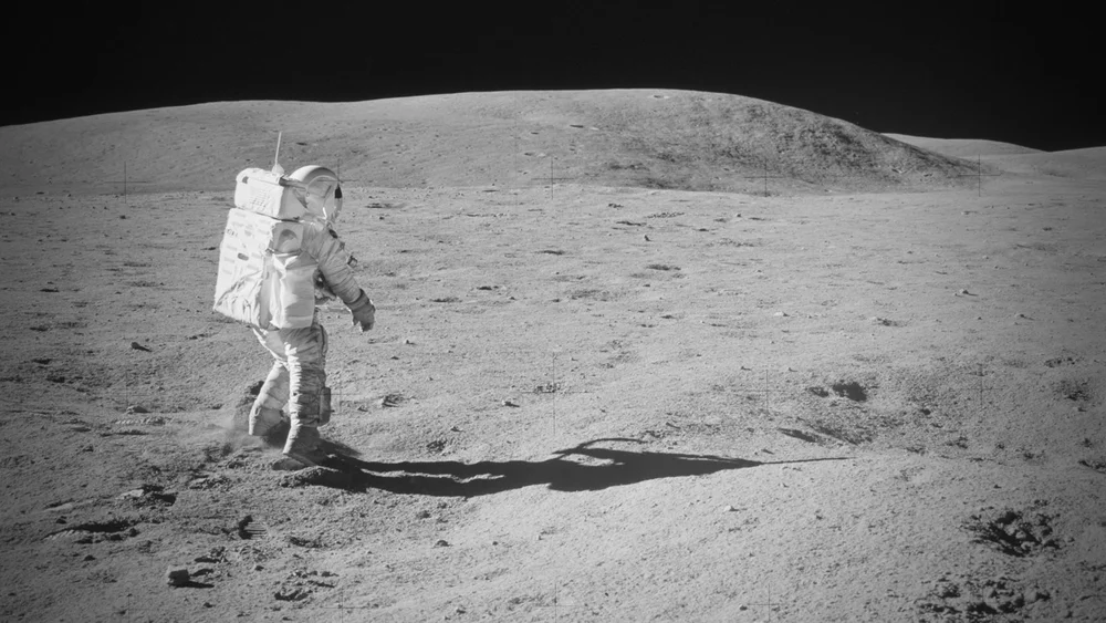 Charlie Duke on the Moon. (image courtesy NASA)