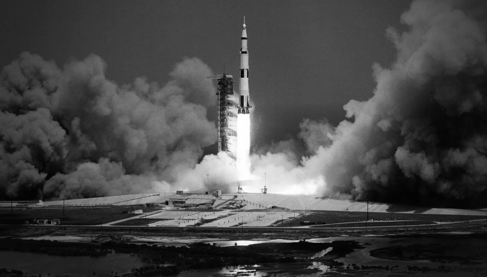 The launch of Apollo 16. (image courtesy NASA)