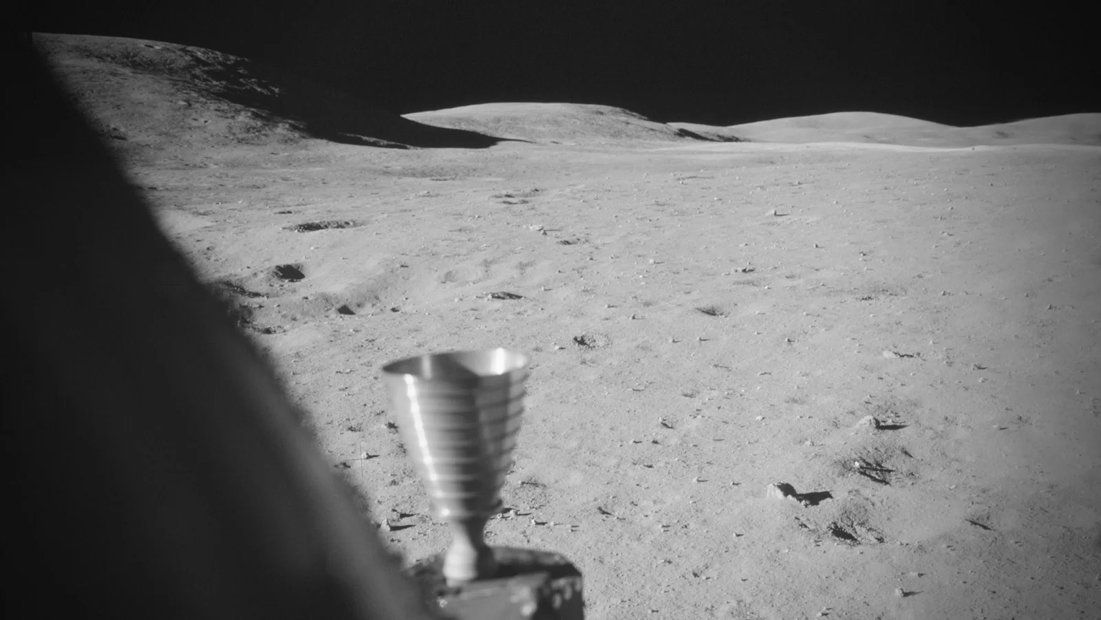 The view of the Moon from the Lunar Module. (image courtesy NASA)