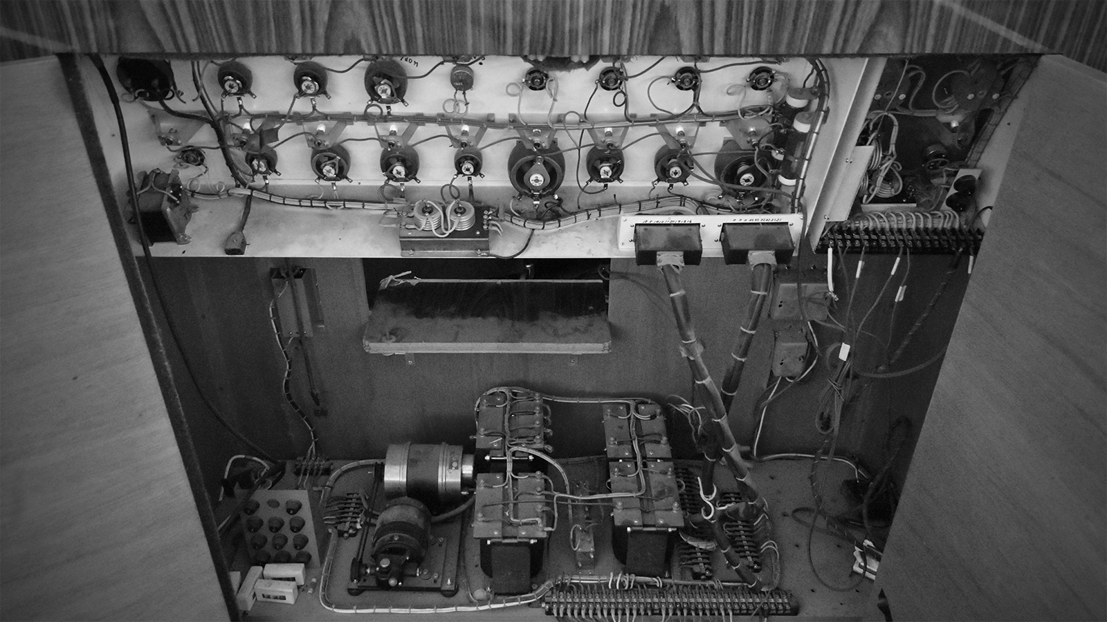 inside the control console of the Robert Wollman Planetarium