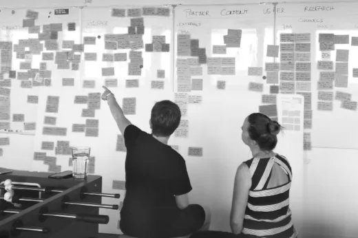 Discussing insights and clustering them is a team activity&nbsp;