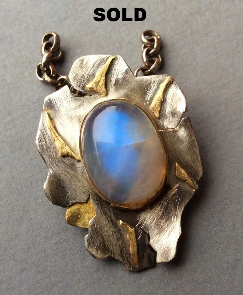 Moonstone in Gold and Silver