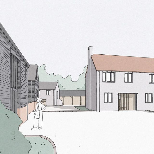Exciting project on the drawing board for creation of a new community in Hertfordshire. The project regenerates an existing disused agricultural/industrial site to provide over 30 new homes. Planning is due to be submitted next month. .
.
.
.
.
.
#lo
