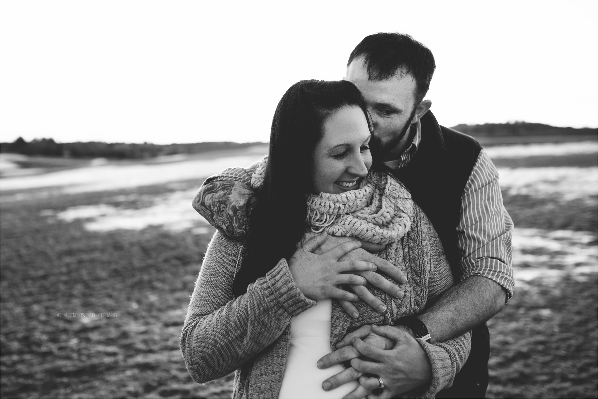 Man and women hugging