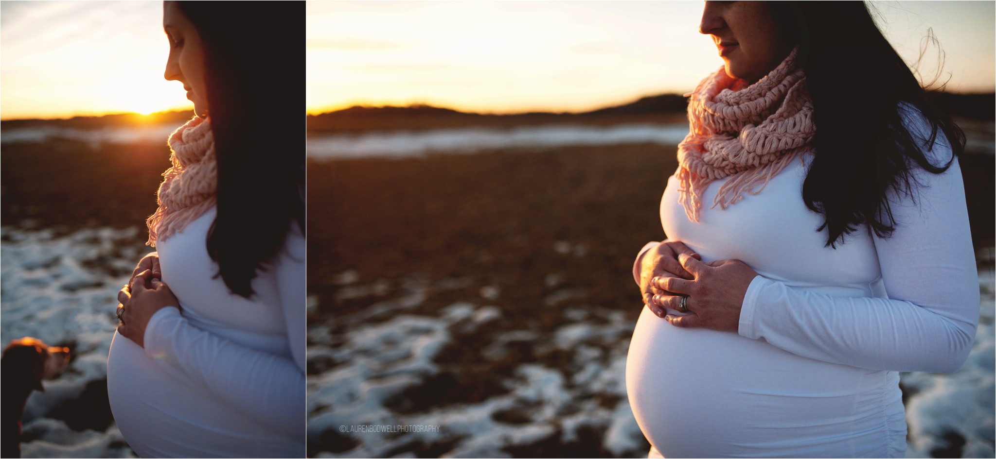women holding her pregnant belly