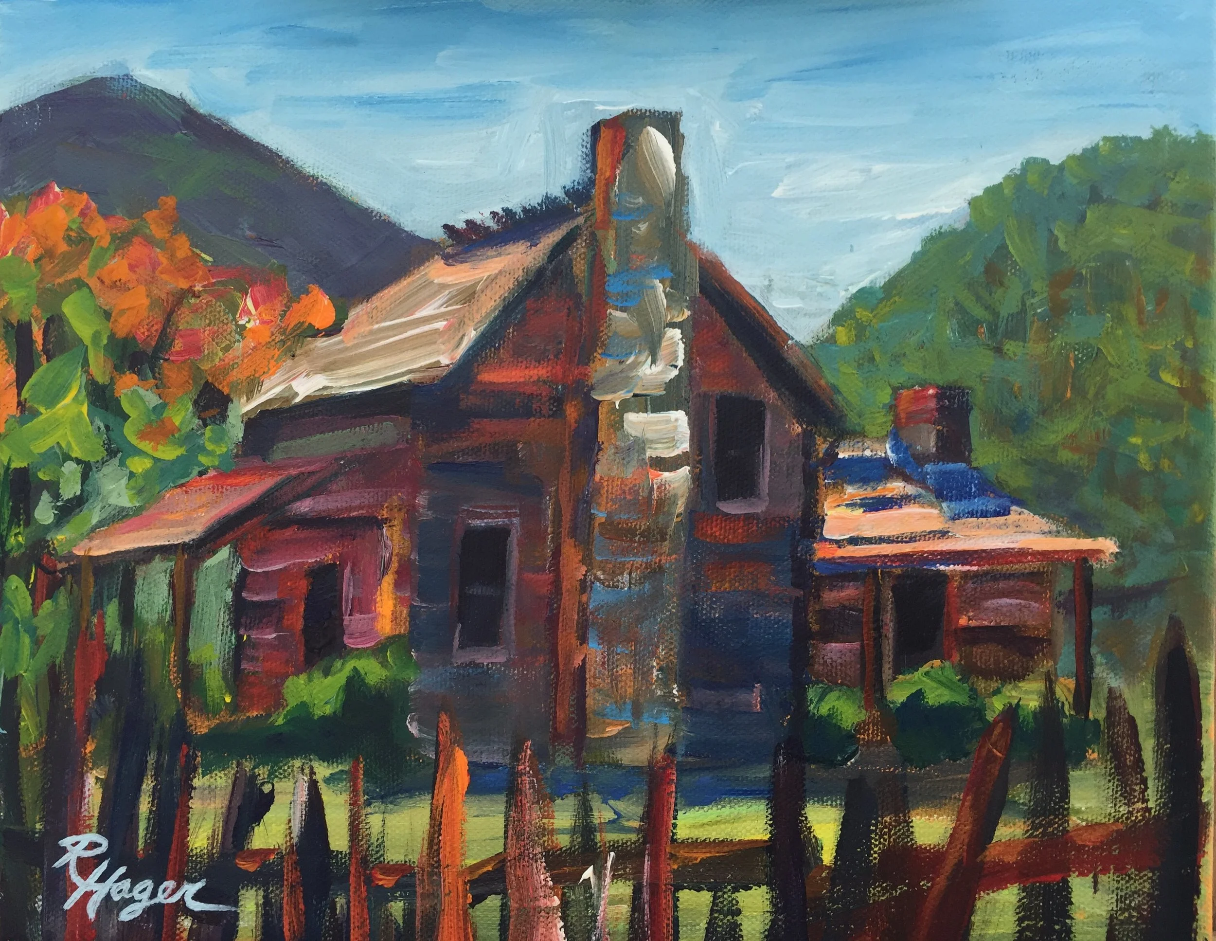 Morning at Oconaluftee Village #25  Available $160