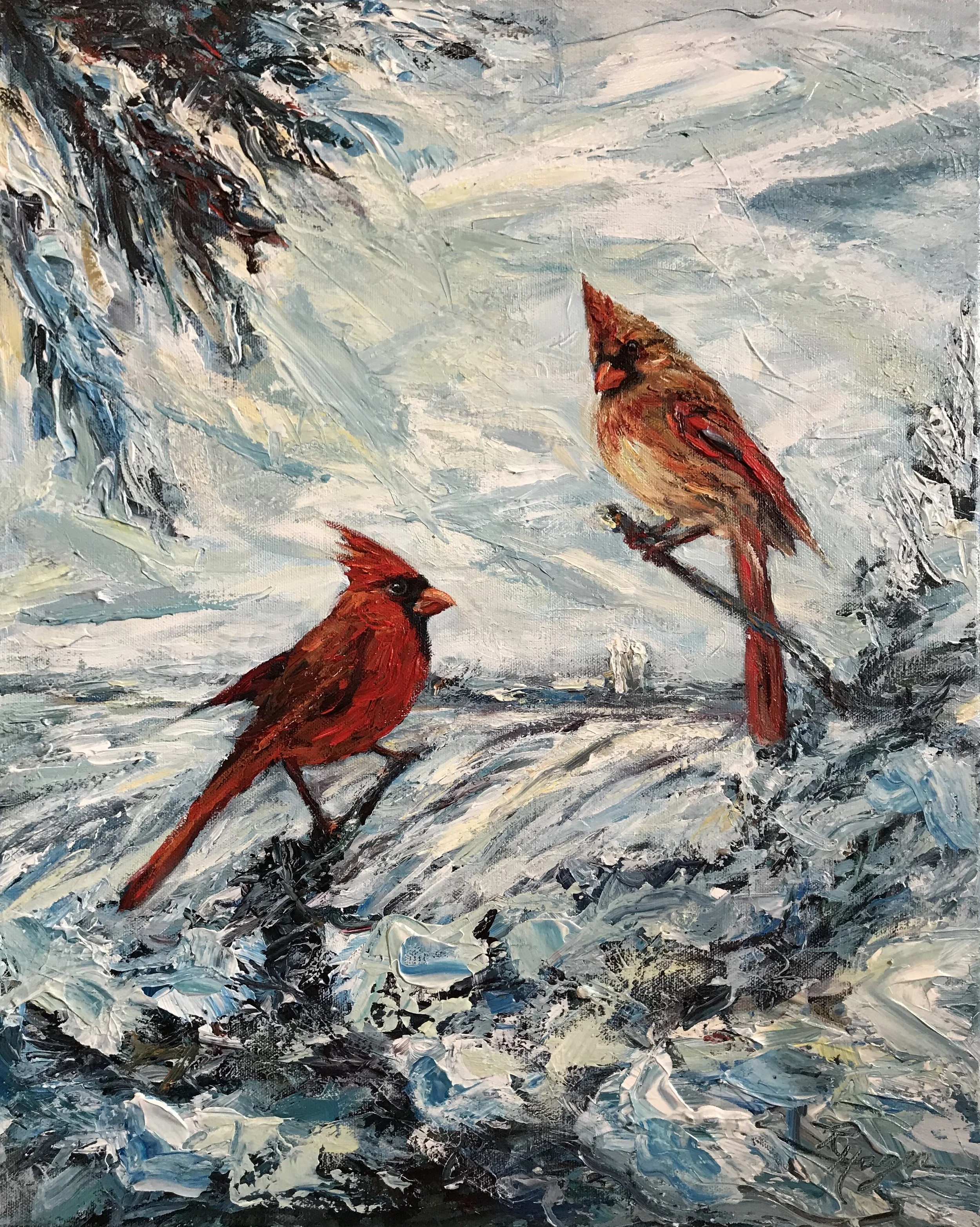Winter Cardinals #280 - SOLD 