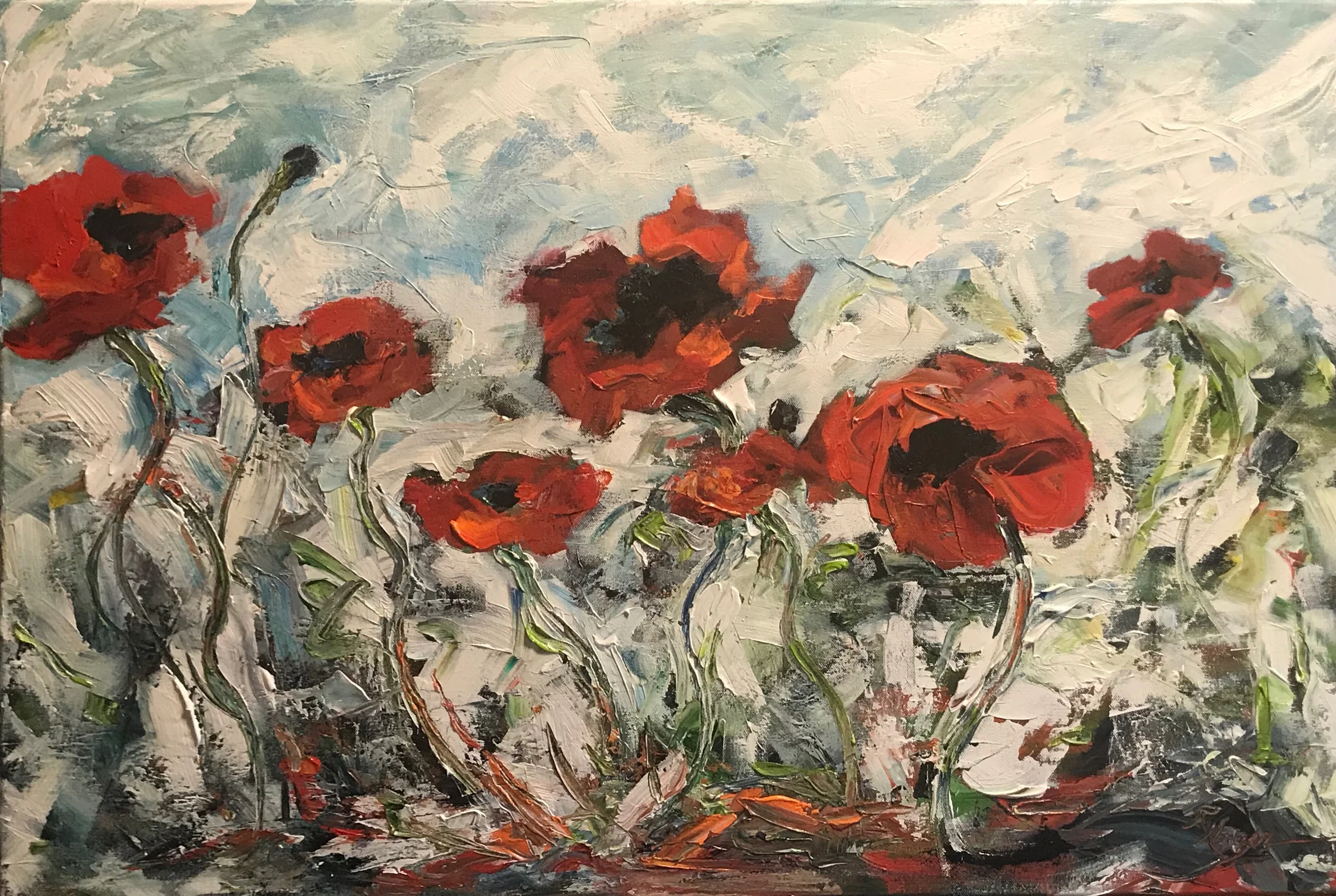 Poppies in the Wind #289  SOLD 