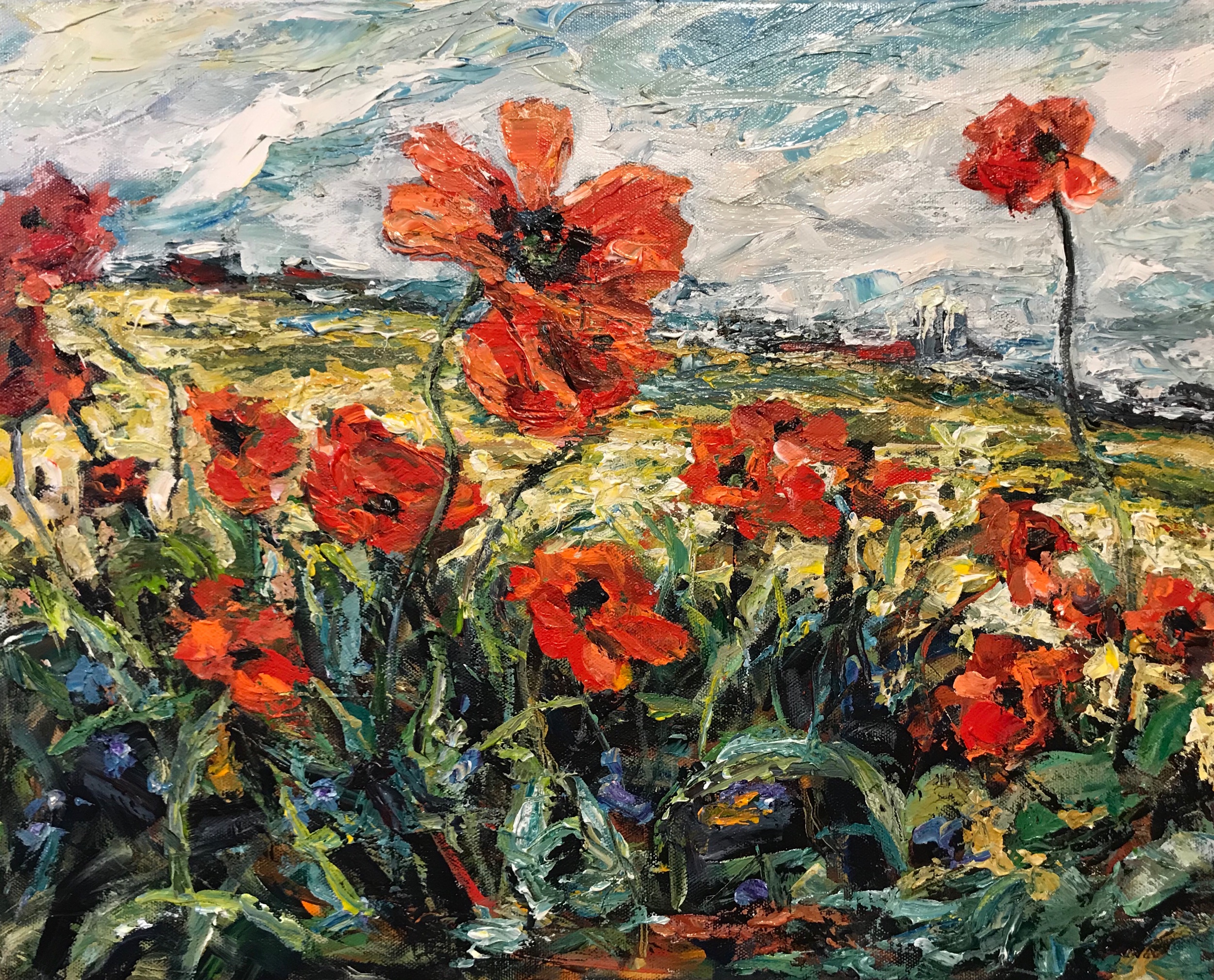 Poppies with Wildflowers #288 SOLD