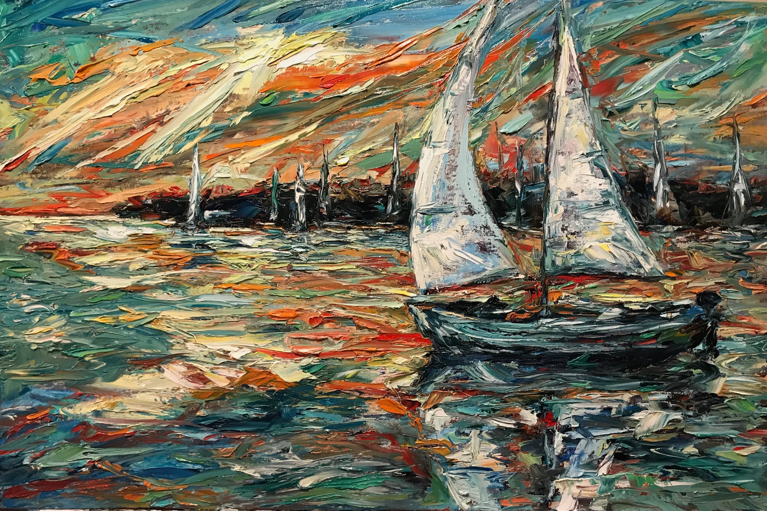 Teal Sail #283-  SOLD 