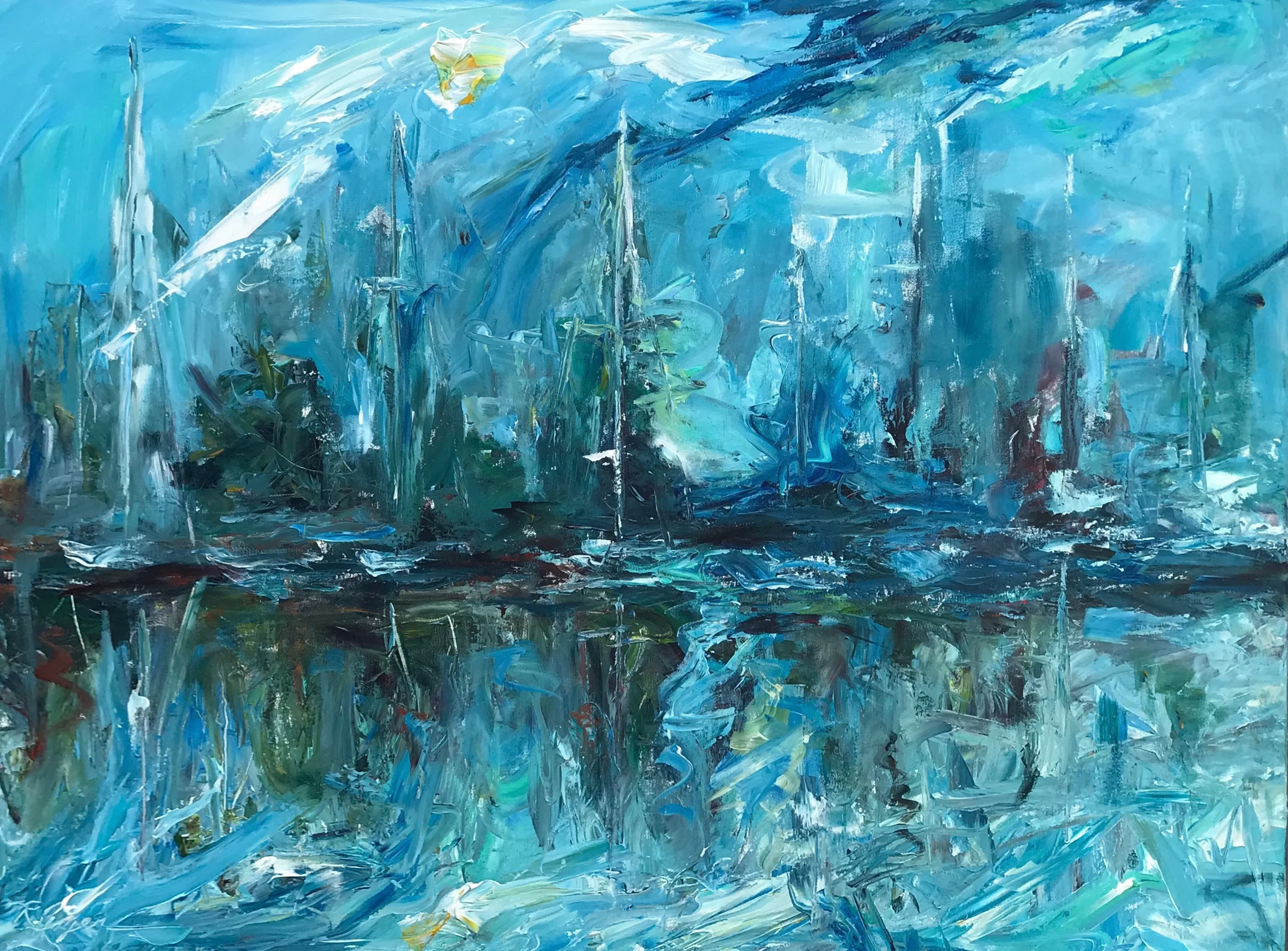 Moonlit Marina #271-  SOLD 