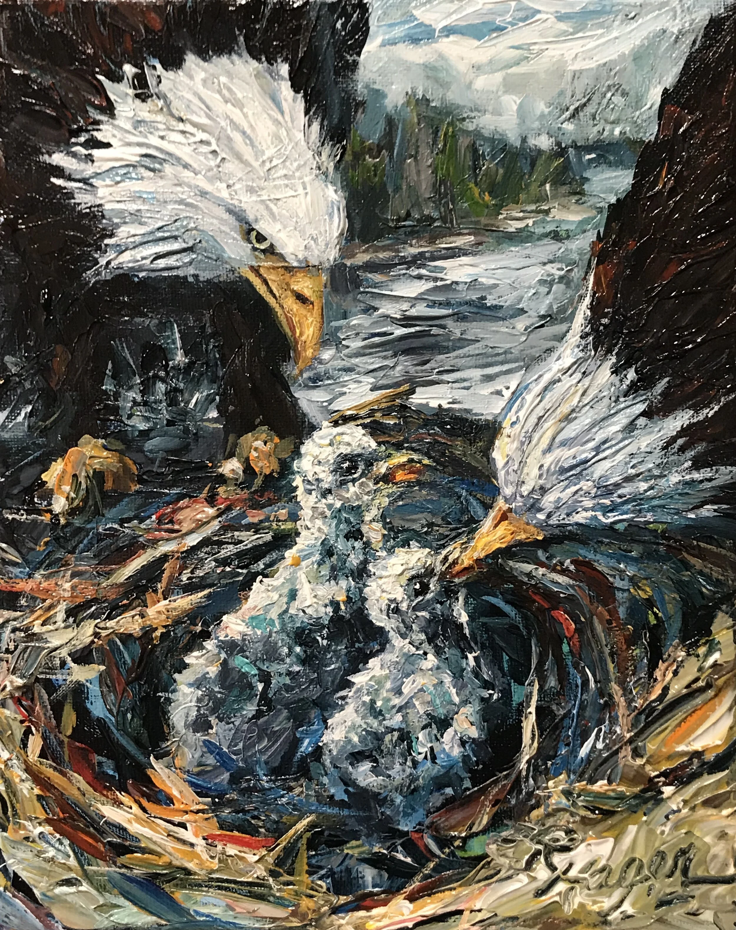 Feeding Time” #340. SOLD