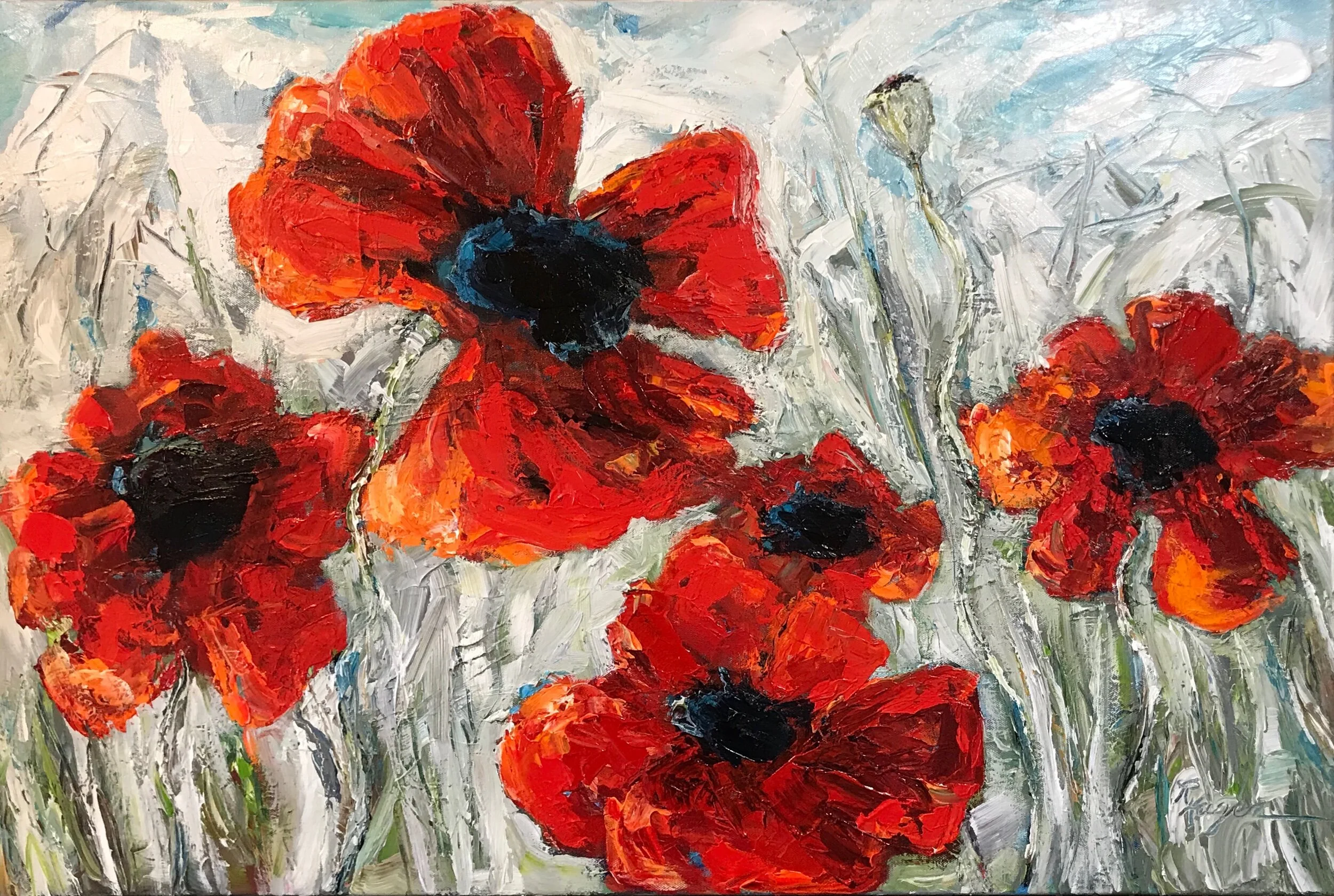 “Poppies” #322    SOLD 