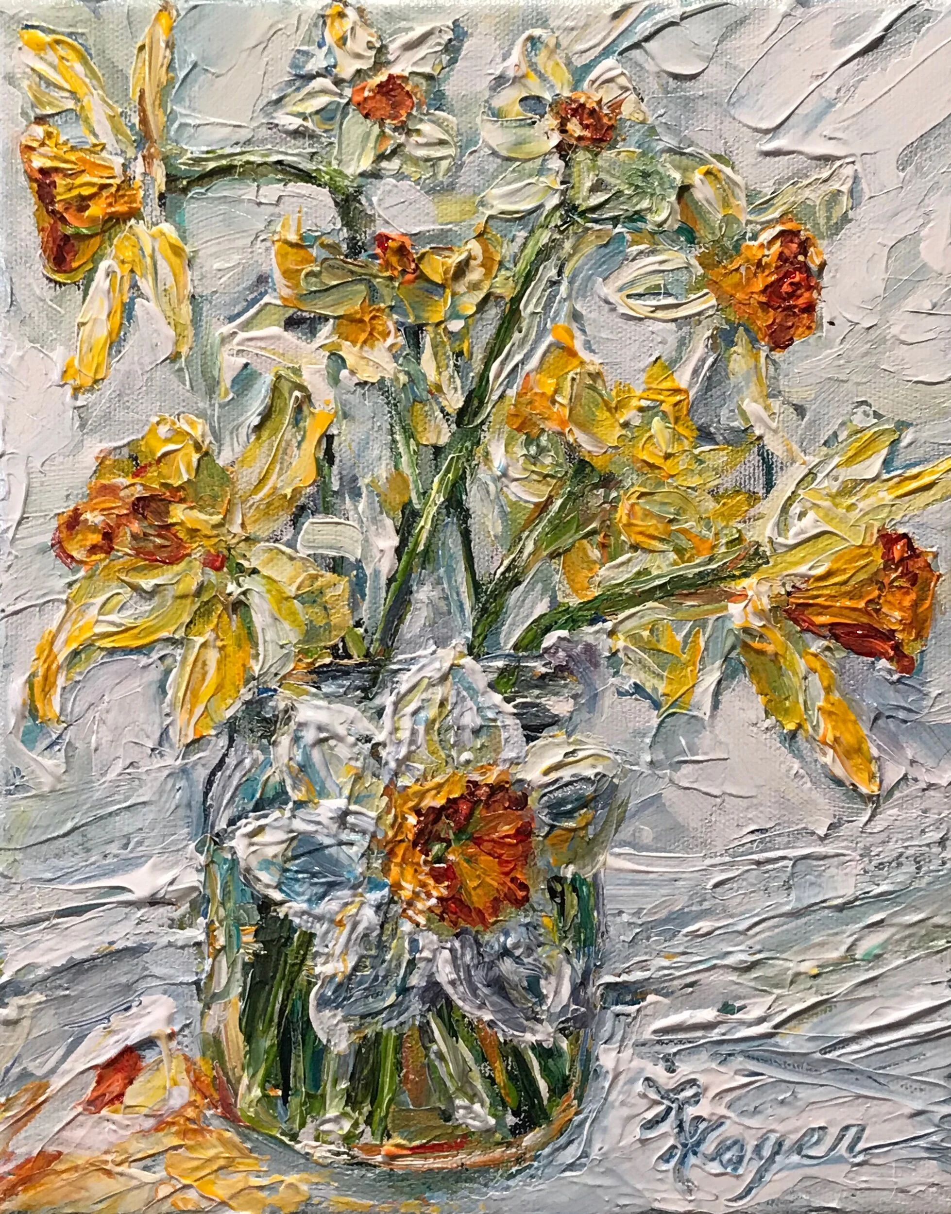"Delightful Daffodils" #352.  SOLD