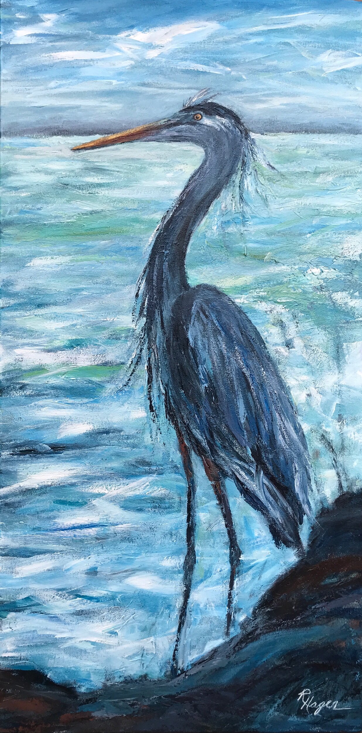 "Blue Heron"  SOLD