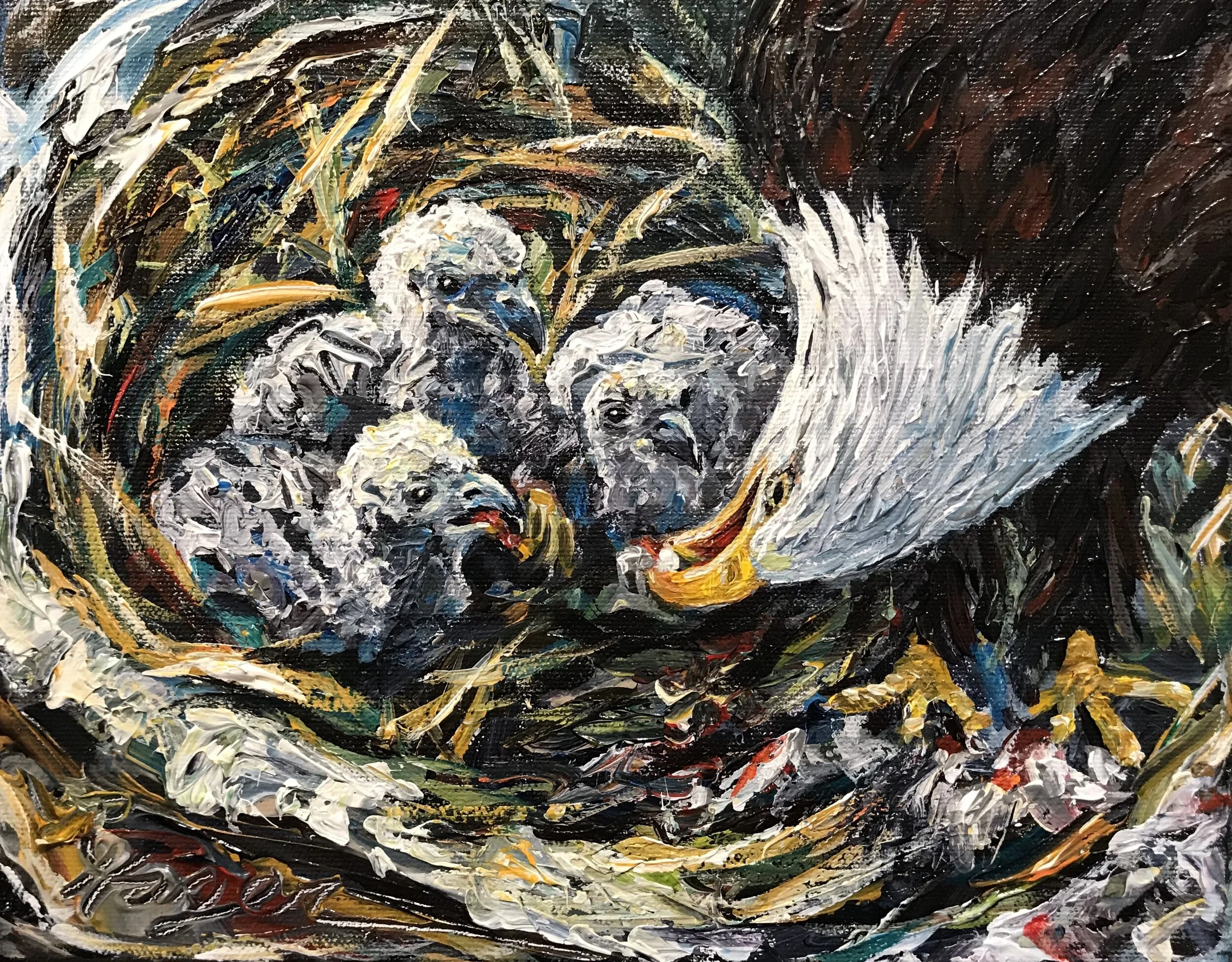 “Sushi for Three”  #349. SOLD